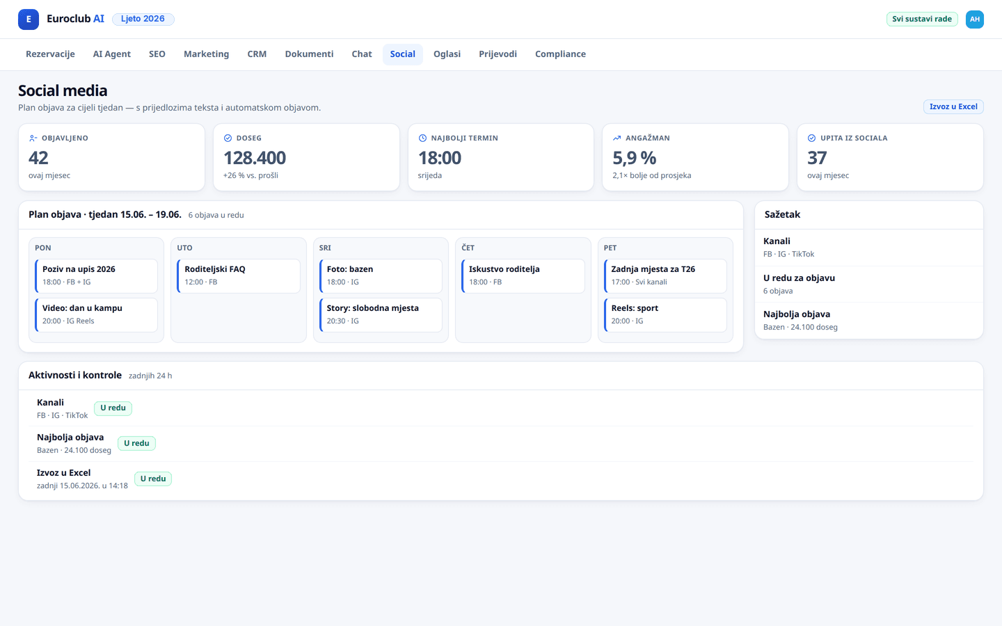 Social Media AI - UI Preview